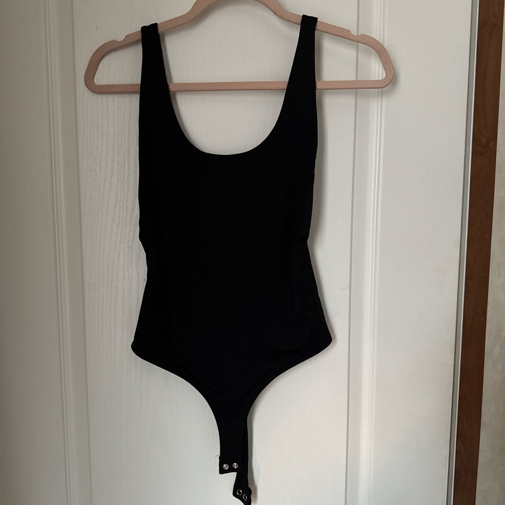 Black Sleeveless Bodysuit